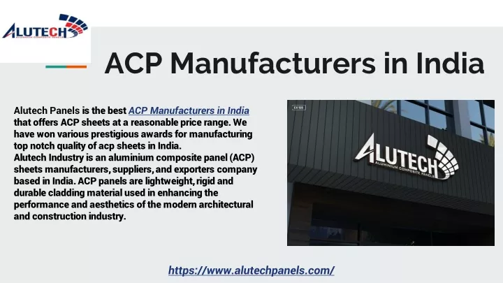 acp manufacturers in india