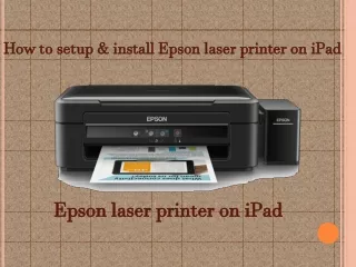 How to setup & install Epson printer on iPad