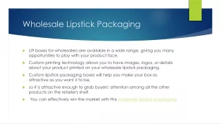 Wholesale Lipstick Packaging