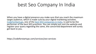 best seo company in india