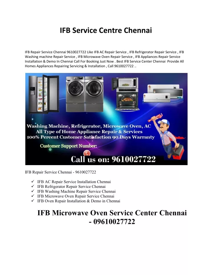 ifb service centre chennai