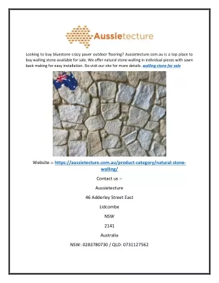 Walling Stone for Sale | Aussietecture.com.au