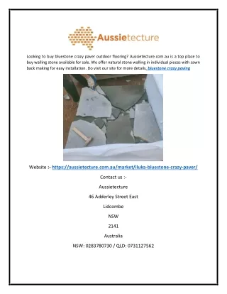 looking to buy bluestone crazy paver outdoor