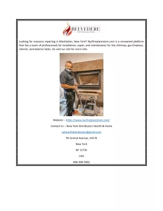 Fireplace Maintenance Services in New York | Nycfireplacestore.com