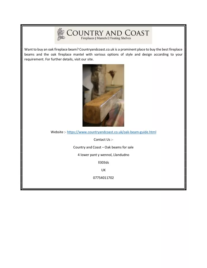 want to buy an oak fireplace beam countryandcoast