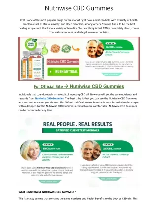 nutriwise cbd gummies