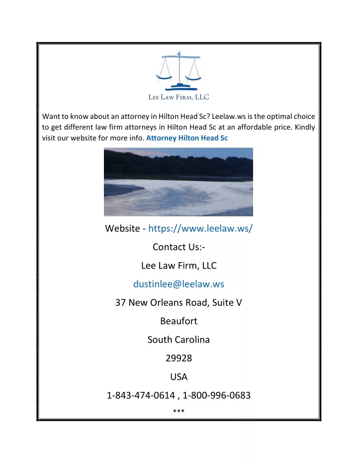 want to know about an attorney in hilton head
