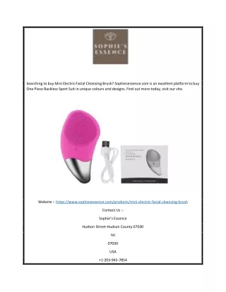 Mini Electric Facial Cleansing Brush Online | Sophiesessence.com