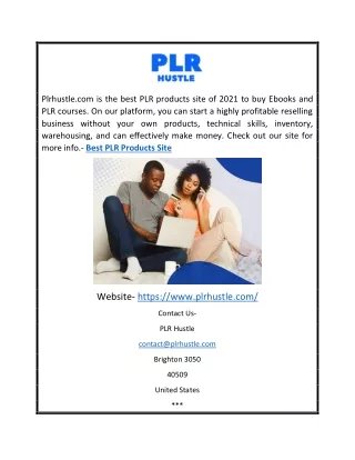 Best PLR Products Site | Plrhustle.com