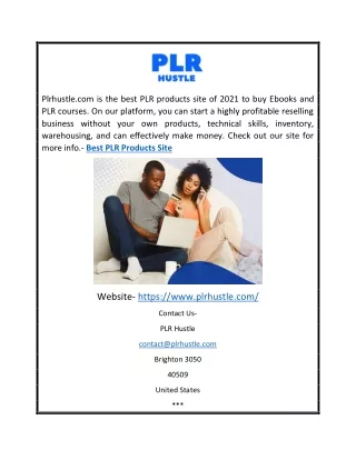 plrhustle com is the best plr products site