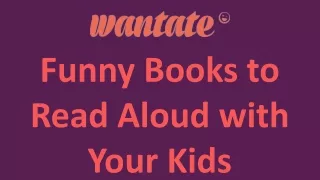 Funny Books to Read Aloud with Your Kids