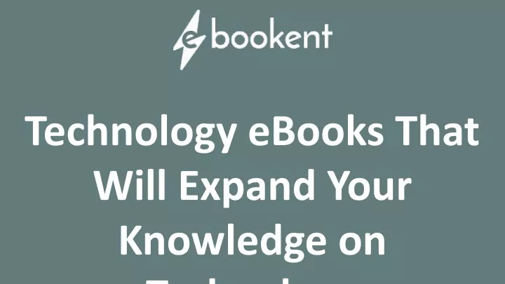 technology ebooks that will expand your knowledge