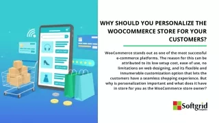 why should you personalize the woocommerce store