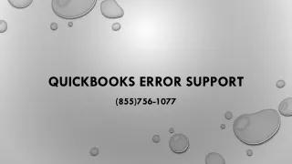 quickbooks error support