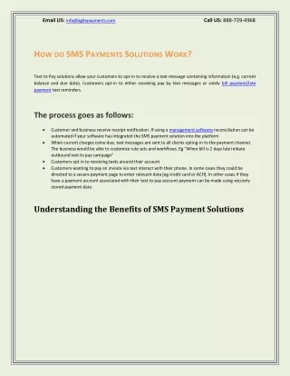 Understanding the Benefits of SMS Payment Solutions
