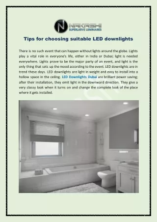 tips for choosing suitable led downlights there