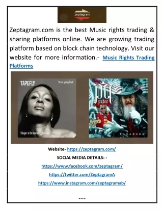 Music Rights Trading & Sharing Platforms | Zeptagram.com