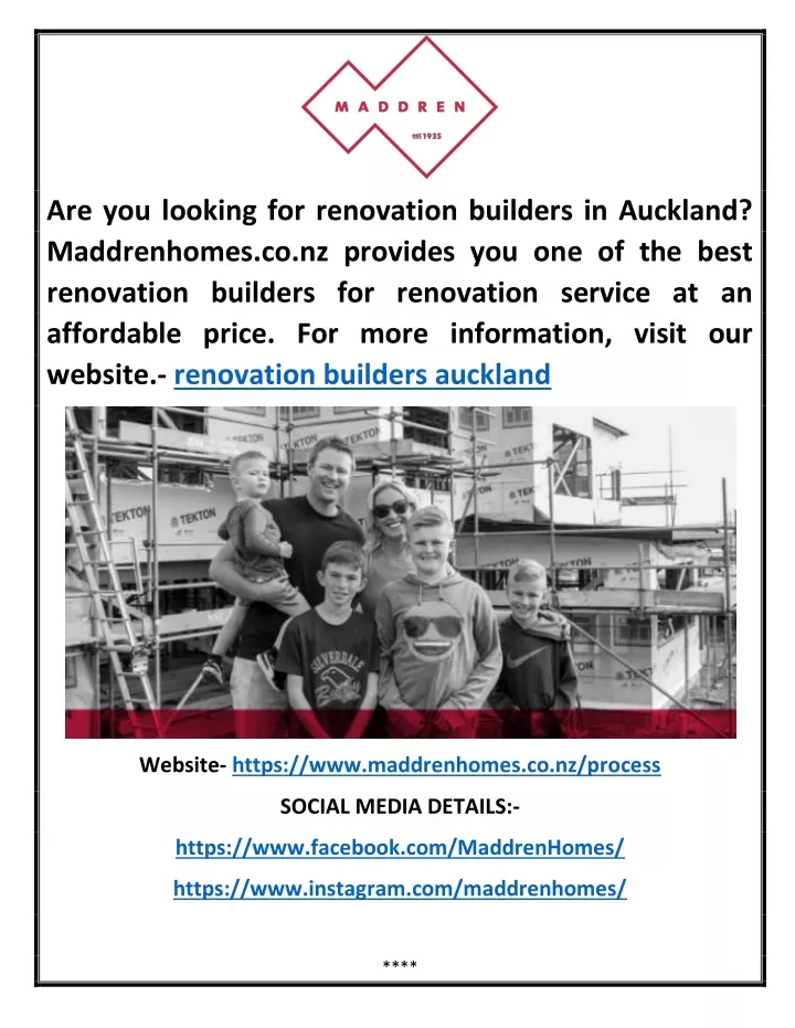are you looking for renovation builders