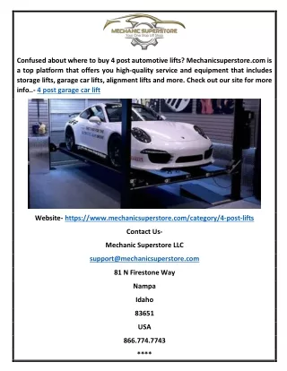 confused about where to buy 4 post automotive
