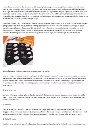 Macam Macam Souvenir Kantor Yang Terkemuka