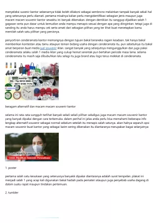 menyeleksi suvenir kantor sebenarnya tidak boleh