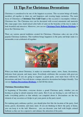 11 tips for christmas decorations