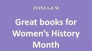 Great books for Women’s History Month