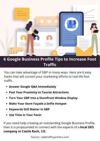 6 google business profile tips to increase foot