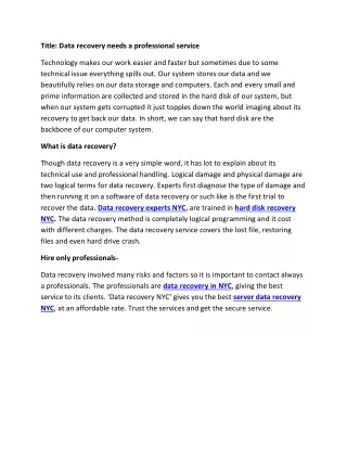 title data recovery needs a professional service