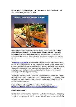 global bamboo straw market 2021 by manufacturers