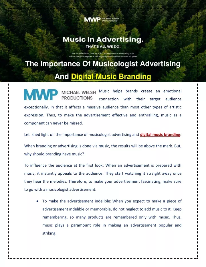 the importance of musicologist advertising