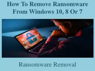 how to remove ransomware from windows 10 8 or 7