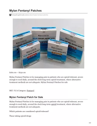 mylan fentanyl patches
