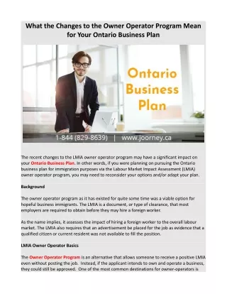 what the changes to the owner operator program