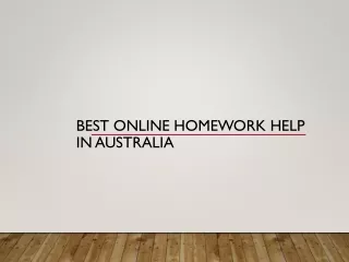 best online homework help in australia