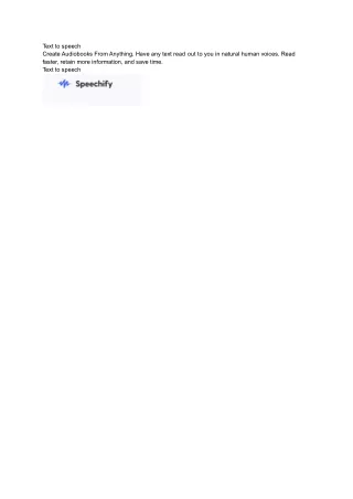 text to speech create audiobooks from anything