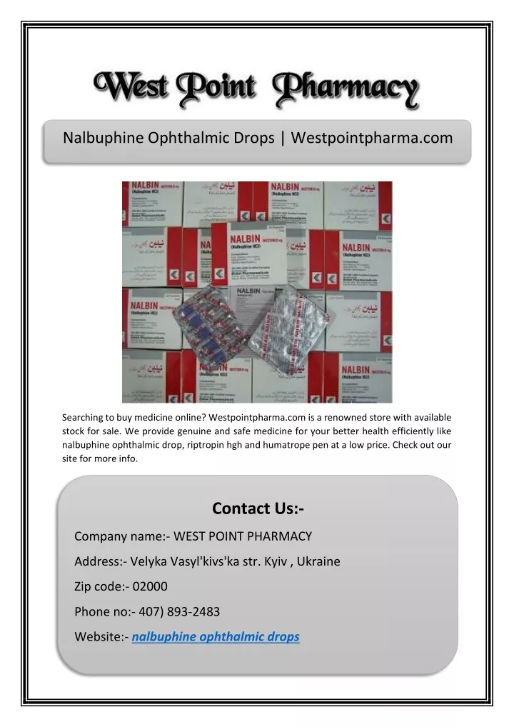 nalbuphine ophthalmic drops westpointpharma com