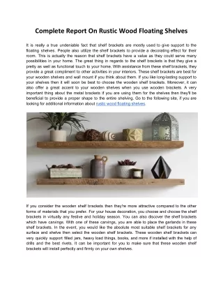 complete report on rustic wood floating shelves