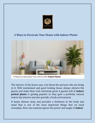 6 Ways to Decorate Your Home with Indoor Plants