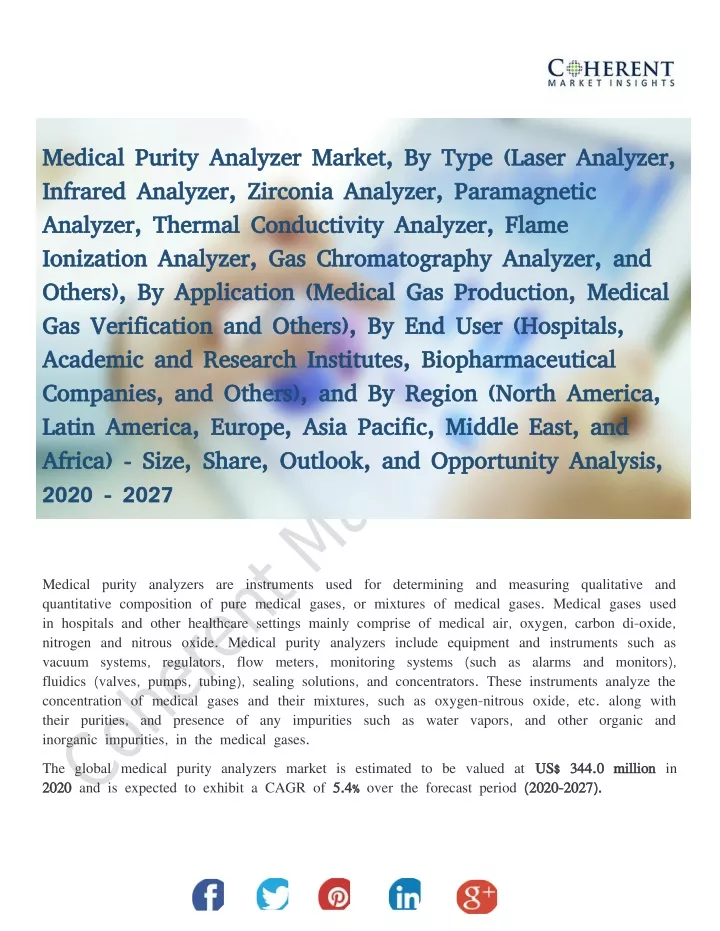 medical purity analyzer market by type laser