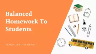 balanced homework to students