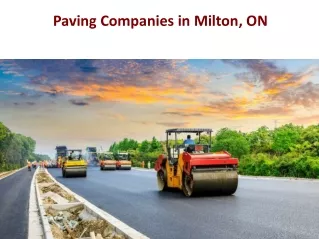 Paving Companies in Milton, ON