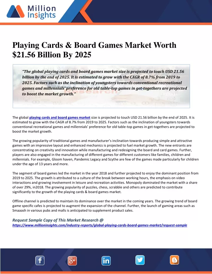 playing cards board games market worth