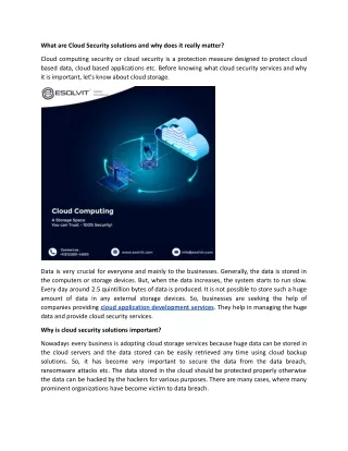 what are cloud security solutions and why does