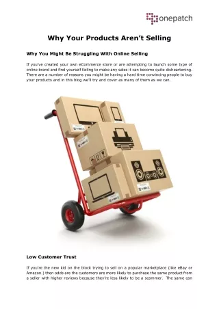 why your products aren t selling