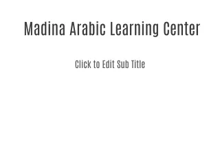 Study Arabic madinah