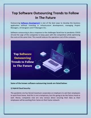 top software outsourcing trends to follow