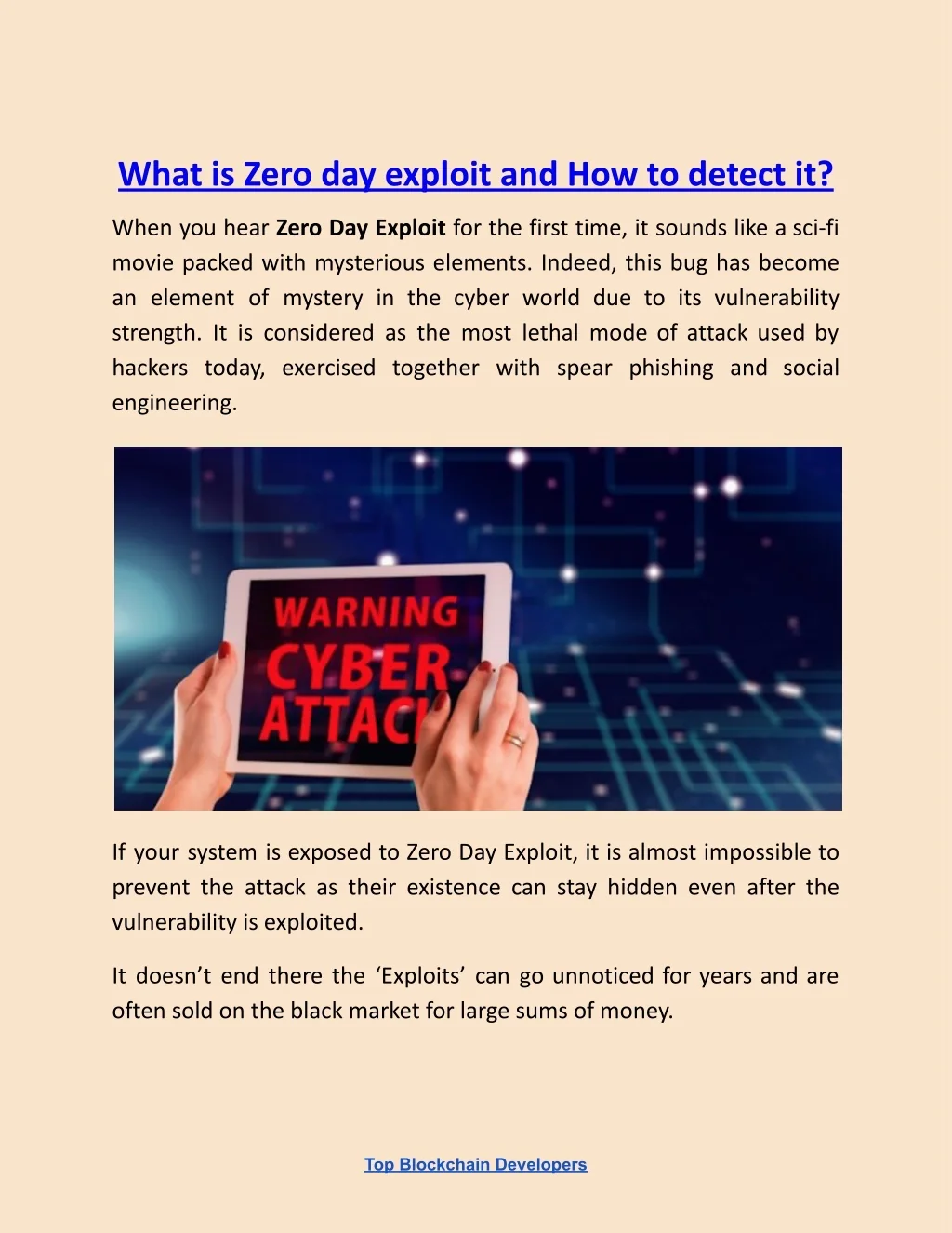 PPT - What is Zero day exploit and How to detect it? PowerPoint ...