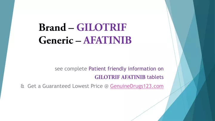 brand gilotrif generic afatinib