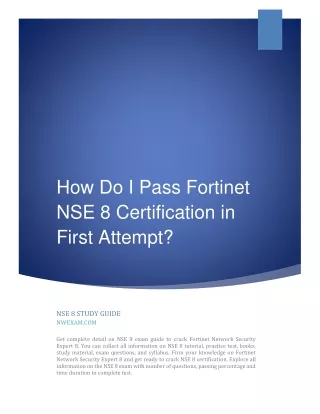 how do i pass fortinet nse 8 certification